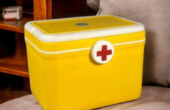 Plastic Medicine Storage Box Pills Organizer First Aid Kit with Lock