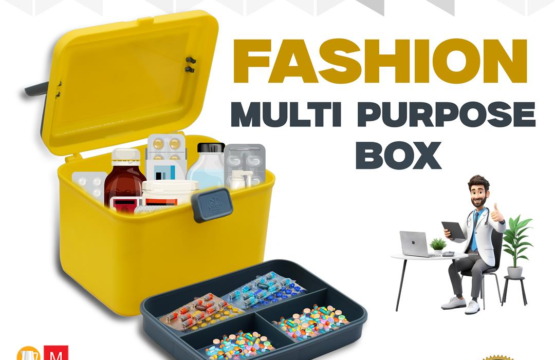 Plastic Medicine Storage Box Pills Organizer First Aid Kit with Lock - Image 3