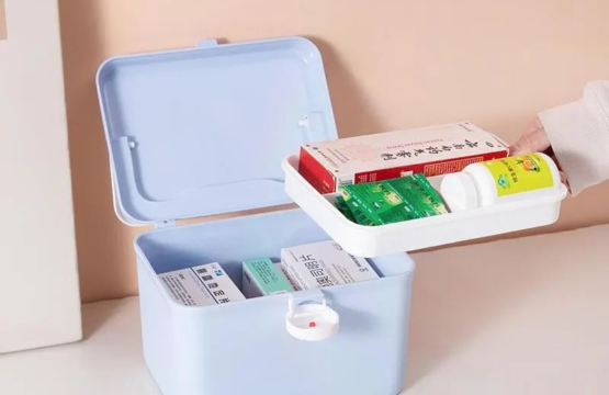 Plastic Medicine Storage Box Pills Organizer First Aid Kit with Lock - Image 5