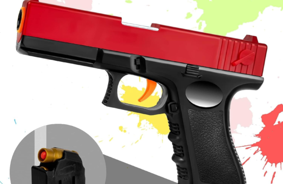 Toy Gun with suppressor for Children - Safe Foam Dart & Gel Ball Blaster, Long-Distance Shooting, High-Quality ABS Plastic, Perfect Gift for Kids