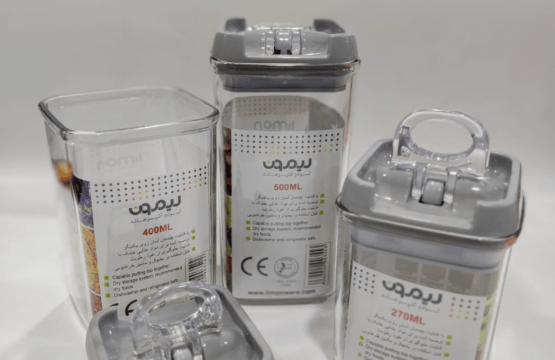3 Pieces Limon Air Tight Jars Set - BPA Free Plastic, Lid-Lock Mechanism, Made in Iran - Ideal for Food Storage - Image 2