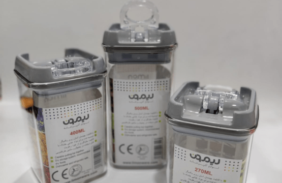 3 Pieces Limon Air Tight Jars Set - BPA Free Plastic, Lid-Lock Mechanism, Made in Iran - Ideal for Food Storage - Image 3