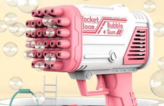 32 Hole Bubble Gun - Electric Bubble Gun Bazooka Cannon Shape, Bubble Machine for Outdoor Play, Pool, Bath Toy, Children's Birthday Gift
