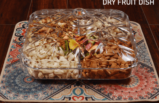 Blink 5-Compartment Dry Fruit & Nut Dish (Acrylic, Dishwasher Safe) Organize Your Snacks in Style