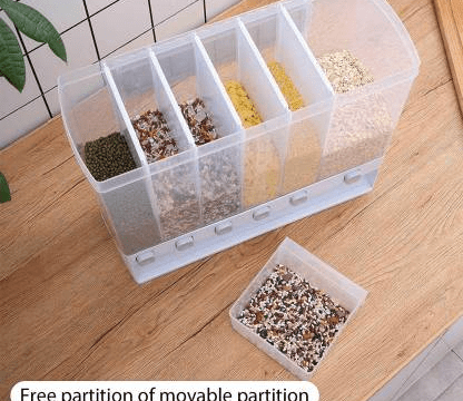 Space-Saving White Cereal Dispenser - 1000ml | Wall Mounted Storage with Sealed Design for Freshness - Image 2