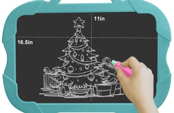 4-in-1 Magnetic & Chalkboard Easel Magnetic & Chalkboard | Multifunctional Kids Easel | Toddler Art Easel | Tabletop & Standing | Kids Easel with Paper Clip | Double Sided Drawing Board - Image 3