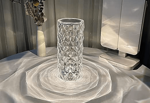 Crystal Rose Lamp - RGB LED Touch Lamp with Warm White Night Light (Romantic Gift, Home Decor, Mood Lamp, Birthday Gift) - Image 2