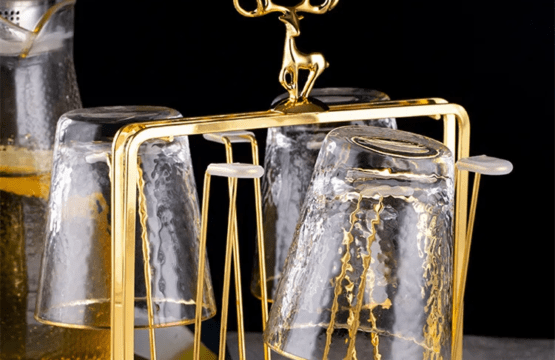 Cup Holder - Stylish Glass Rack for Organized Cup Drying and Storage -Add Elegance to Your Kitchen with the Luxury Elk Water Draining Cup Holder - Image 3