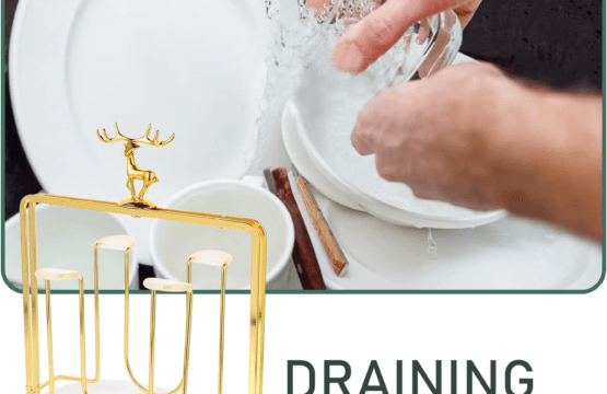 Cup Holder - Stylish Glass Rack for Organized Cup Drying and Storage -Add Elegance to Your Kitchen with the Luxury Elk Water Draining Cup Holder - Image 5