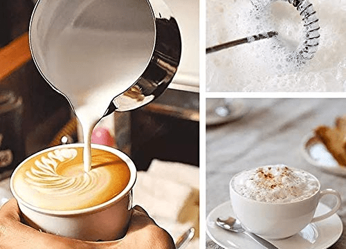 Stainless Steel Electric Whisk Mixer Handheld Milk Frother & Lassi Beater for Coffee, Shakes, and Baking - Image 3