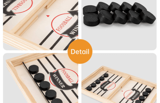Fast Sling Puck Board Game - High-Quality Wooden Family Game for Kids and Adults, Fun Sports Board Game, Indoor and Outdoor Play, Perfect Gift - Image 6