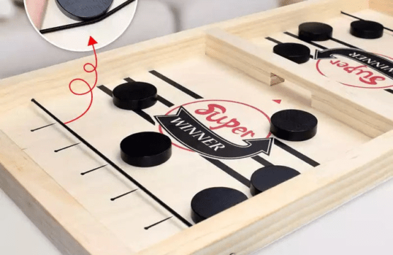 Fast Sling Puck Board Game - High-Quality Wooden Family Game for Kids and Adults, Fun Sports Board Game, Indoor and Outdoor Play, Perfect Gift - Image 7
