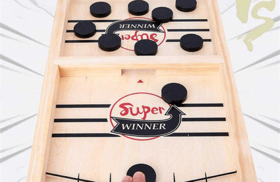 Fast Sling Puck Board Game - High-Quality Wooden Family Game for Kids and Adults, Fun Sports Board Game, Indoor and Outdoor Play, Perfect Gift - Image 2