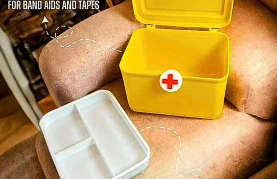 Portable 2 Tier First Aid Box | Plastic Medicine Storage Case with Lock - Image 7