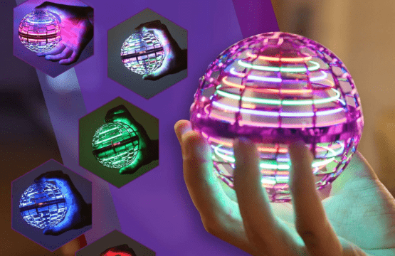 Flying Orb Ball Toy, Mini Drone Toys, UFO Magic Flying Ball Toy with Lights