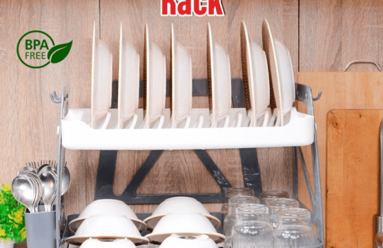 Max Kitchen Rack - Two-Tier Plate Rack and Utensil Organizer | Space-Saving Dish Drying Rack with Water Drainer System | Modern Kitchen Storage Solution for Bowls, Utensils, and Appliances - Image 2