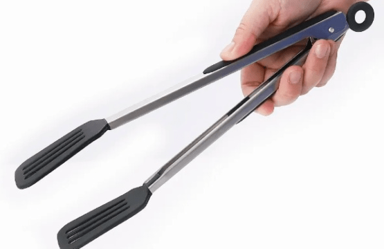 Stainless Steel Silicone Cooking Tongs Heat Resistant Non Slip Kitchen Tool - Image 2