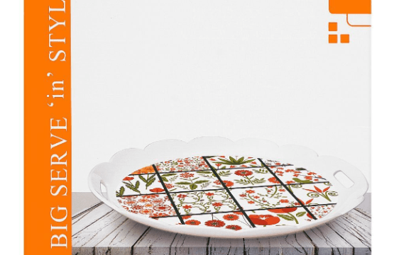 Urban Trends Round Serving Tray - Premium Quality Acrylic Serving Tray for Elegant Entertaining