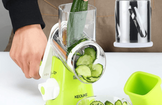6-in-1 Multifunctional Vegetable Cutter & Grater with Drum & Juicer (Potato, Onion, Carrot) Effortless Food Prep, Kitchen Gadget, Durable Stainless Steel, Bonus Juicer Attachment - Image 3