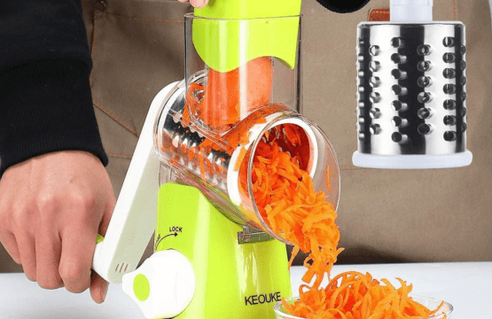 6-in-1 Multifunctional Vegetable Cutter & Grater with Drum & Juicer (Potato, Onion, Carrot) Effortless Food Prep, Kitchen Gadget, Durable Stainless Steel, Bonus Juicer Attachment - Image 4