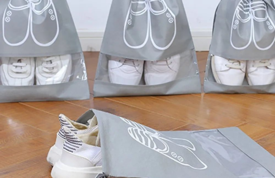1 Piece Waterproof & Dustproof Shoes Drawstring Storage Bag - Image 2