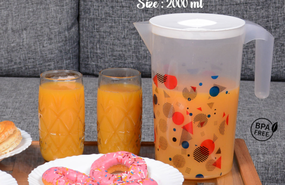 Treat Jug (2000 ml) - Large Handle-Equipped Plastic Pitcher for Water, Milk, Juice - Easy Pouring & Cleaning - Image 4