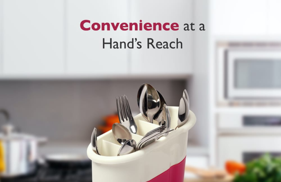 Tulip Cutlery Stand - Versatile Utensil Holder for Kitchen Countertop & Dining Table