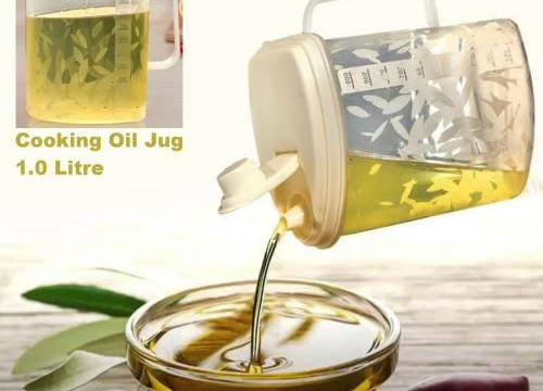 1 Liter Plastic Oil Jug - Stylish, Durable, Leakproof Oil Dispenser for Kitchen - Image 2