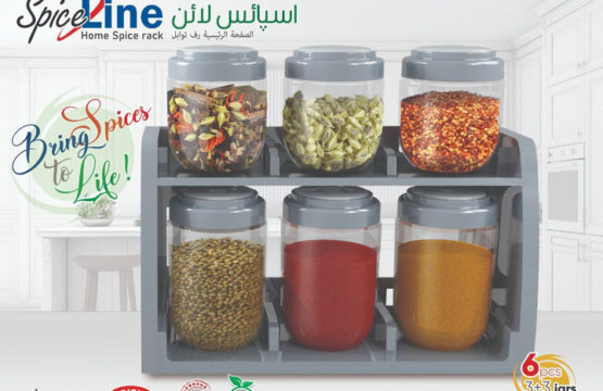 Spice Rack with 6 Airtight Jars for Neat and Organized Kitchen Storage - Image 2