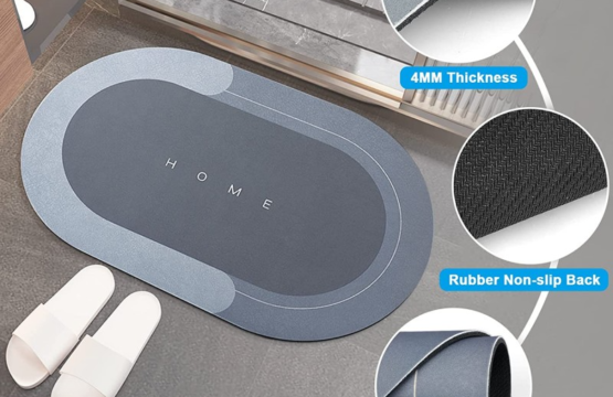 Water Absorbent Non-Slip Bath Mat Soft and Durable Bath Carpet for Bathroom, Shower, Tub, Kitchen, and Entryway