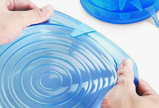 6 pcs Eco-Friendly Silicone Bowl Covers - Stretchable Food Lids for Versatile Container Sizes, Air-Tight Seal, Reusable & Dishwasher Safe, Keeps Food Fresh and Fly-Free
