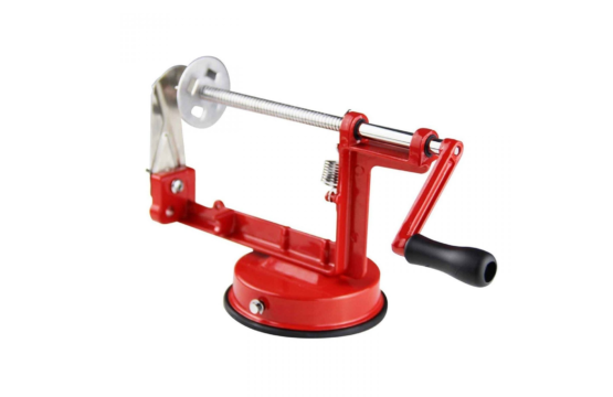 Manual Spiral Potato Peeler & French Fry Cutter - Red Kitchen Tool for Vegetables & Fruits - Image 5