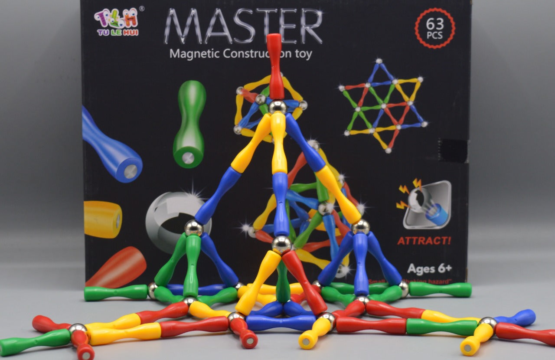 Master Magnetic Construction Toy - 63-Piece Magnetic Building Set for Kids - Create Spatial Figures with Colorful Magnetic Balls and Sticks - Ideal for Boys and Girls Age 3+ - Image 5