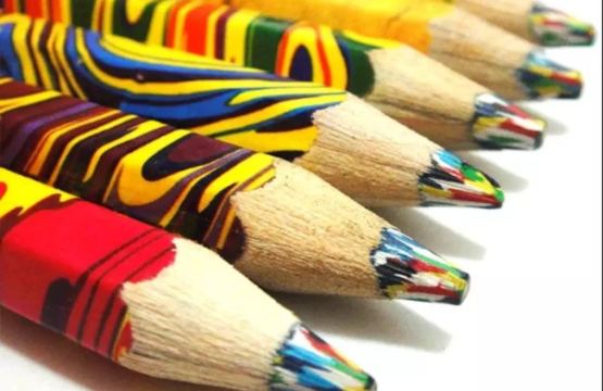 Multicoloured Pencils 6 in 1 Pack with Sharpener - Image 2