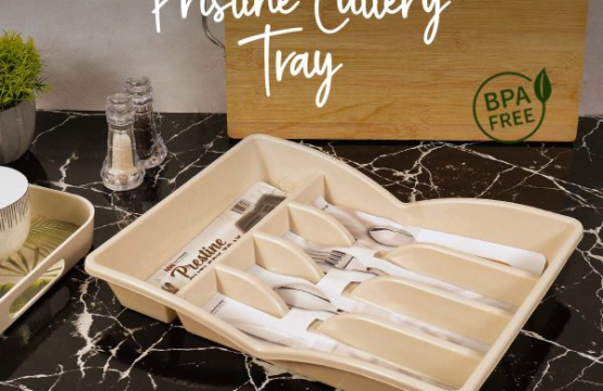 Pristine Cutlery Tray - Multi-Section Organizer for Kitchen, Office, and Desk Accessories - Image 2
