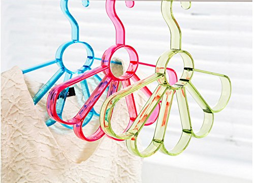 5-Hole Flower-Shaped Scarf Hanger - Space-Saving Organizer for Scarves, Shawls, and Belts - Image 3