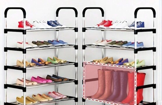 Shoe Rack Cabinet Organizer - 6-Layer Assemble Shoe Shelf for Home Living Room Furniture - Image 3
