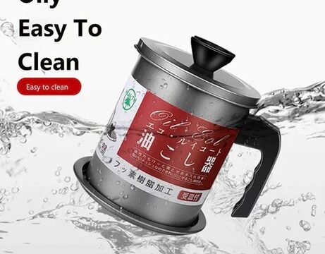 Fryer Oil Filter Pot 1.4L Stainless Steel Cooking Oil Container - Image 4