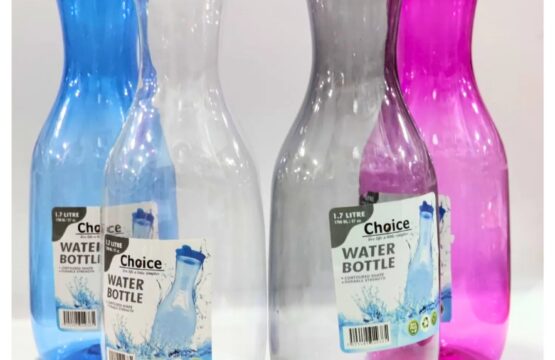 1.7 Litre BPA-Free Water Bottle Leak-Proof Transparent Fridge & Travel Bottle