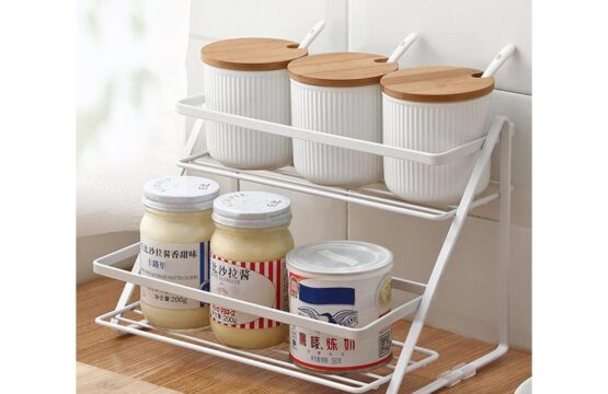 2 layer Rack Stainless Steel Multipurpose Rack jar shampoo holderKitchen Rack Stand Kitchen Accessories