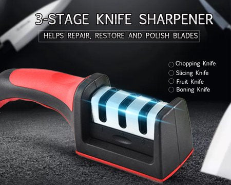 3 in 1 Professional Knife Sharpener for Kitchen Stainless Steel Knives - Image 5