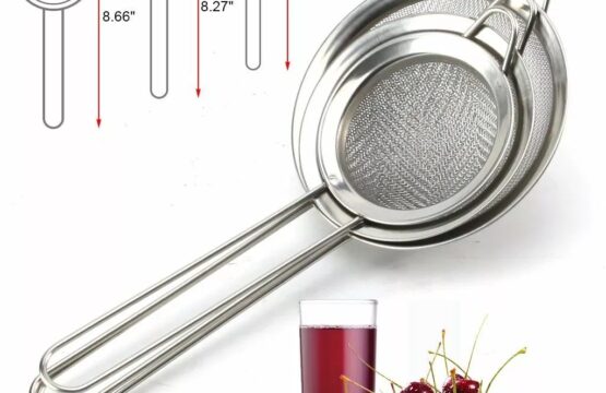 3 Pcs Stainless Steel Tea Strainer Set with Fine Mesh & Long Handle - Image 2