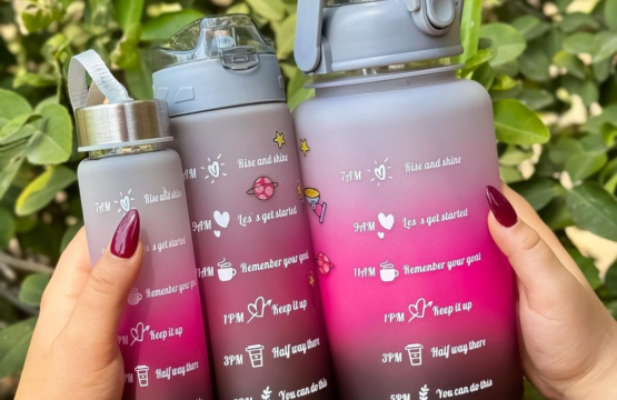 3 Pieces Water Bottle Set with Straw - 2000ml, 700ml, 270ml - Image 3
