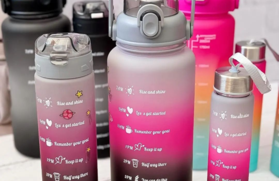 3 Pieces Water Bottle Set with Straw - 2000ml, 700ml, 270ml - Image 4