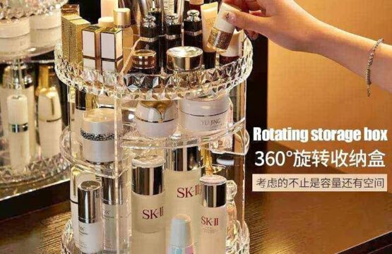 360 Degree Rotating Cosmetic Storage BoxMakeup Organizer