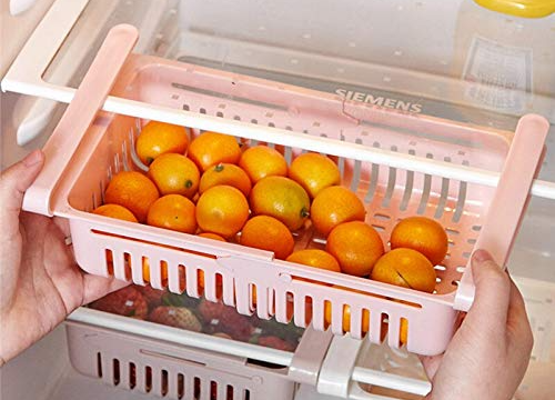 Adjustable Fridge Storage Basket Expandable Refrigerator Organizer Space Saving Drawer Tray - Image 5