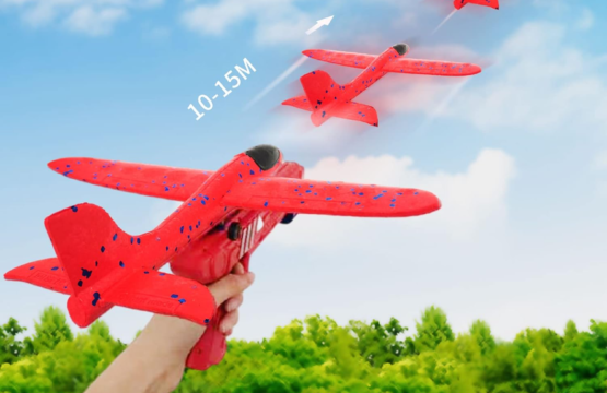Airplane Launcher Toy - Bubble Catapult Plane with Two Flight Modes | Fun Foam Glider for Kids - Image 3