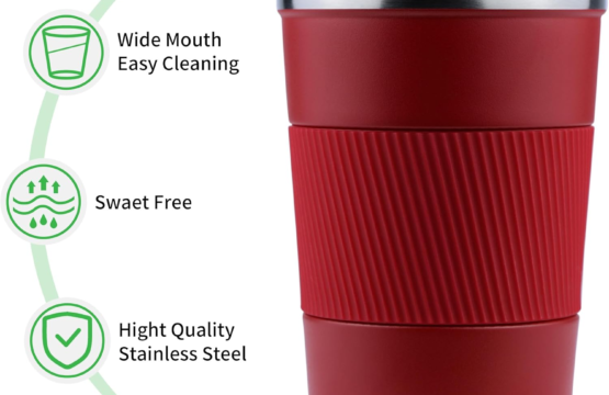 400ml Coffee Mug Travel Coffee Mug Insulated Coffee Mug Reusable Coffee Cups with Lids - Image 5