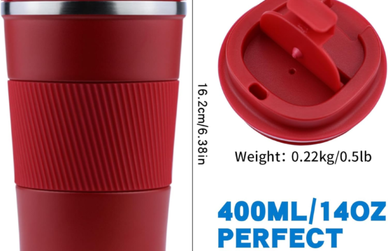 400ml Coffee Mug Travel Coffee Mug Insulated Coffee Mug Reusable Coffee Cups with Lids - Image 3