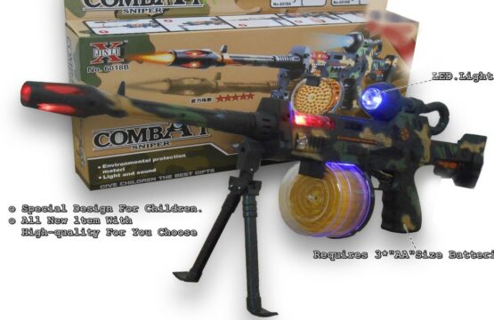Combat Sniper Gun Toy - 60 cm Machine Gun Toy - Military Gun Toy with Flash Light and Sound Effects for Kids - Image 4